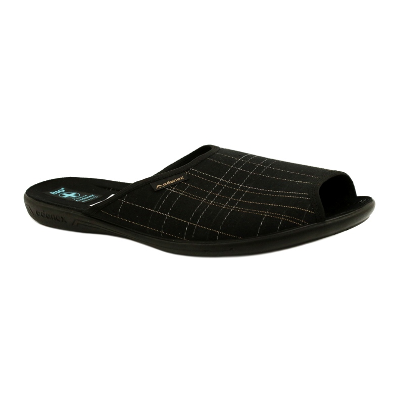 Adanex Pantoufles pour hommes Pantoufles 25954 Noir 1
