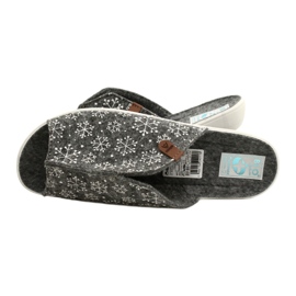 Pantoufles flocon de neige feutre Adanex 24217 blanche gris 6