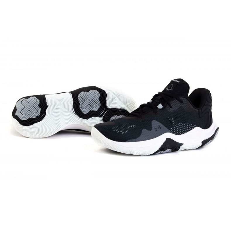 Under Armour Chaussure de basketball Uner Armour Spawn 4 M 3024971-001 multicolore le noir 1