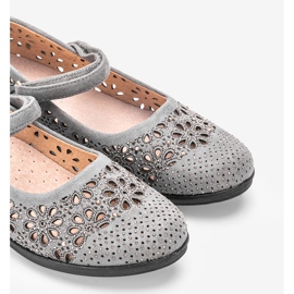 Ballerines Tilmans grises ajourées pour enfant 3