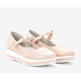 Ballerines Kuiper beiges pour enfant 1