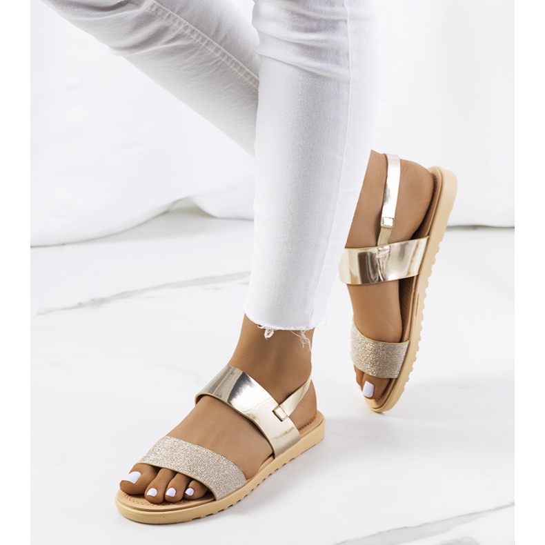 Sandales femme dorées Laval d'or 1