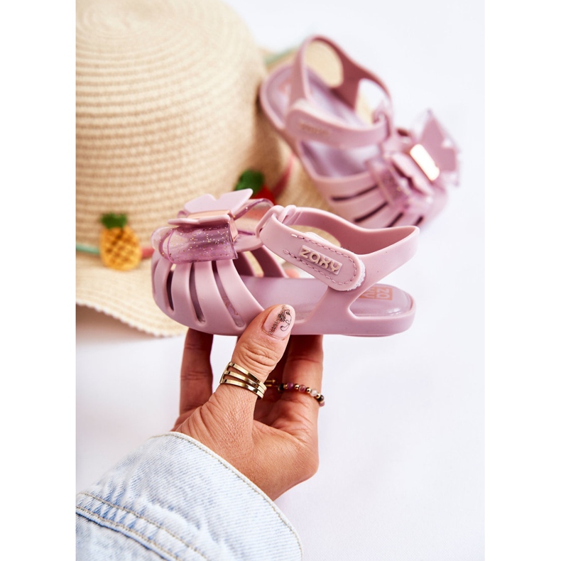 Sandales Enfant Avec Velcro Parfumé ZAXY JJ385034 Violet clair ['violet'] 1