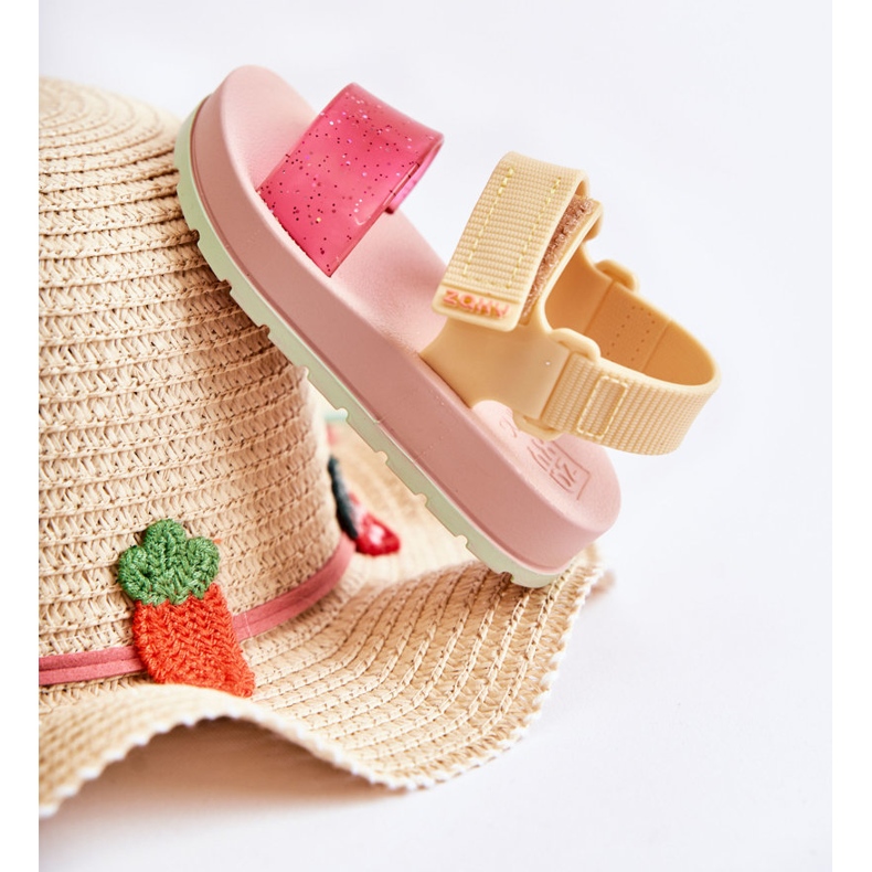 Sandales Confortables Enfant Parfumées ZAXY JJ385028 Rose-Jaune ['rose'] 2