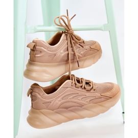 PM2 Chaussures de sport à la mode pour femmes Baskets Beige Sollero doré 2