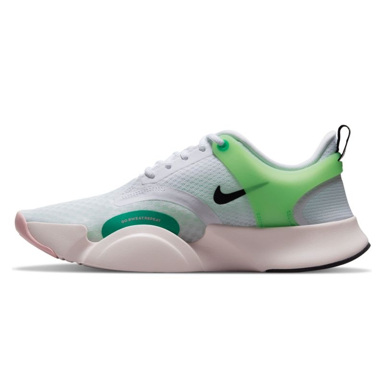 Chaussures d'entraînement Nike SuperRep Go 2 W CZ0612-136 blanche vert 1