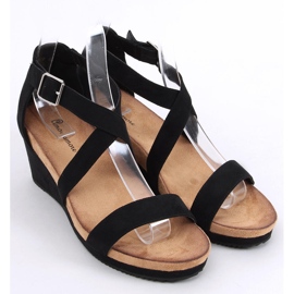 Sandales compensées Ashlyn Noir 1