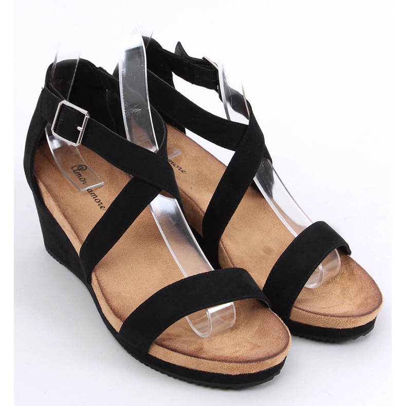 Sandales compensées Ashlyn Noir 1