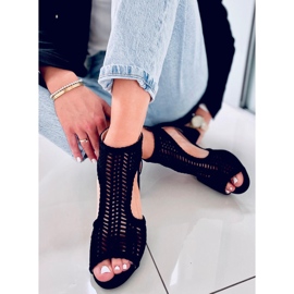 Sandales boho ajourées Vivian Noir le noir 4