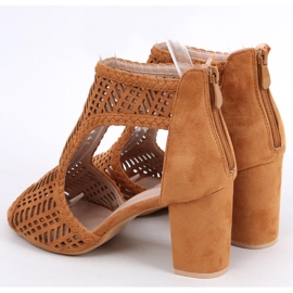 Sandales boho ajourées Vivian Camel brun 3