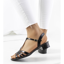 Sandales Halsea noires femme 1