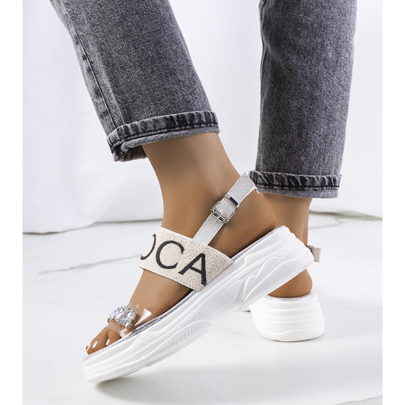 Sandales blanches femme Hanin 1 Sandales blanches femme Hanin 1