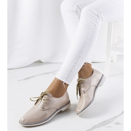 Chaussures à lacets dorées brillantes Grand Street 1