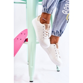 FK2 Chaussures de sport blanches pour femme Samanta doré 1