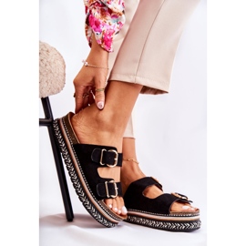 FE1 Chaussons Femme Boucles Noir Melissa le noir 2