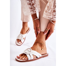 Chaussons Sansa blancs à la mode pour femmes blanche 2 Chaussons Sansa blancs à la mode pour femmes blanche 2