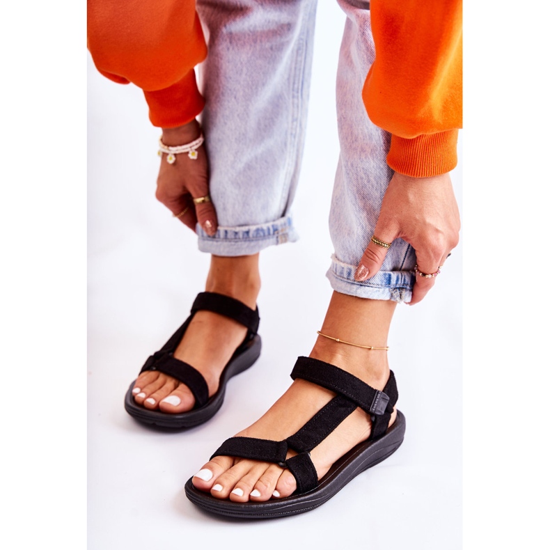 Sandales de sport en daim Harris noires pour femmes 1