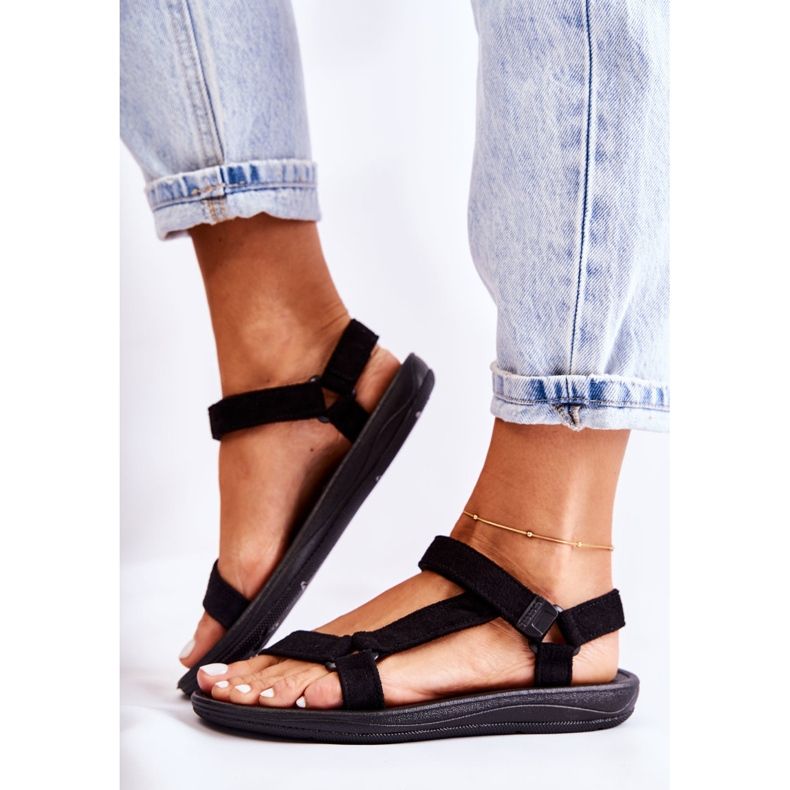 Sandales de sport en daim Harris noires pour femmes 2