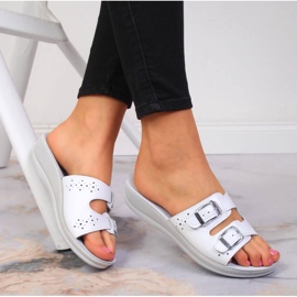 Chaussons blancs Inblu W ARC13 blanche 2