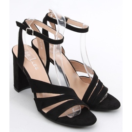 Leslie Sandales à talons noires le noir 2