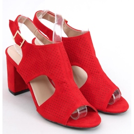 Sandales ajourées à talon haut Stacy Red rouge 3
