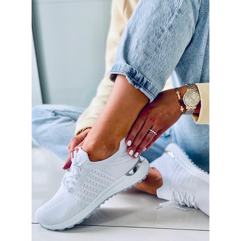 Baskets chaussettes blanches Lars 2