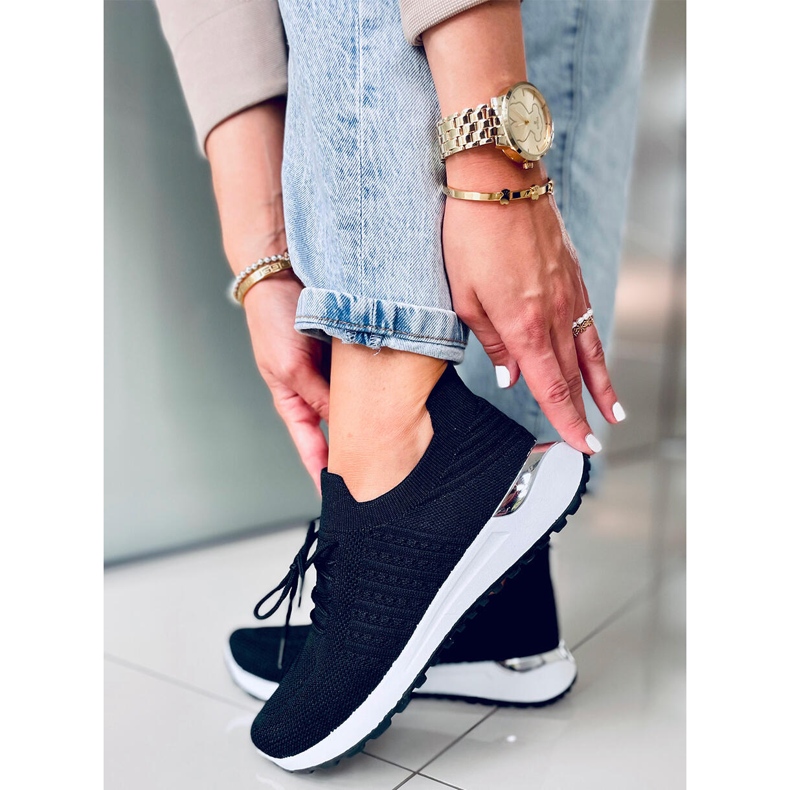 Baskets chaussettes noires Lars le noir 1