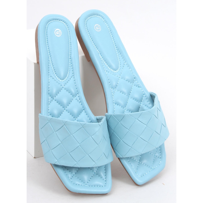 Chaussons à semelle carrée Sahar LT.BLUE bleu 2