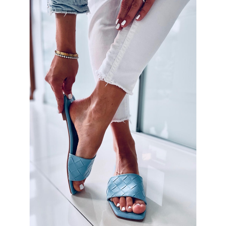 Chaussons à semelle carrée Sahar LT.BLUE bleu 1