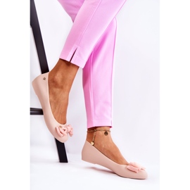 PH1 Ballerine en caoutchouc pour femme Noeud Nude Fergie beige 2