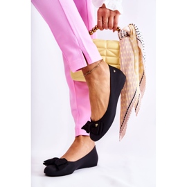 PH1 Ballerines en caoutchouc pour femmes avec nœud noir Fergie le noir 4