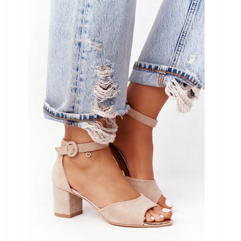 Sandales Talons Hauts Daim Vinceza 21-20100 Beige 2