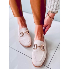 Mocassins femme tulipe abricot beige 2