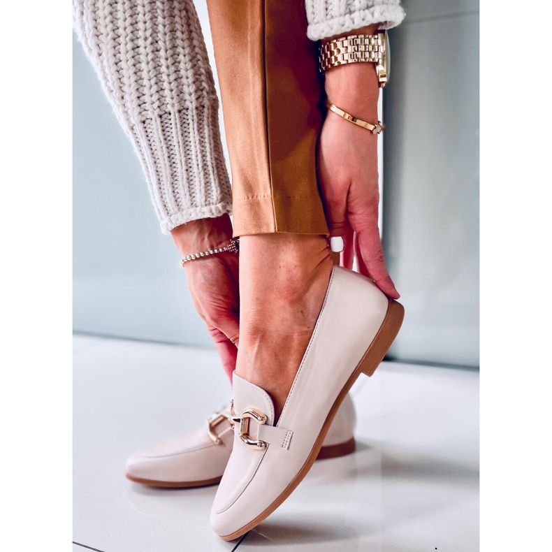 Mocassins femme tulipe abricot beige 1