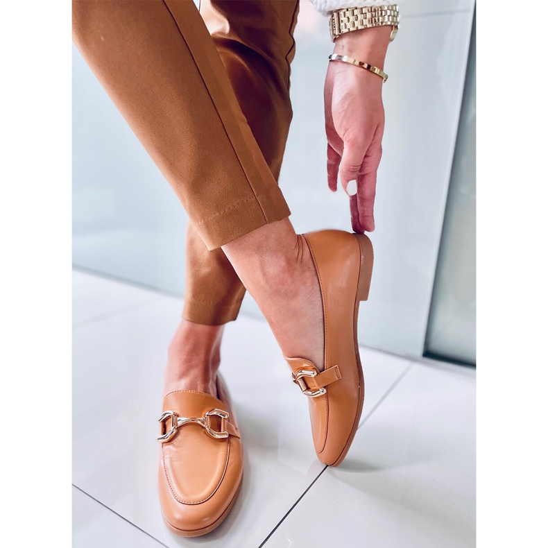 Mocassins femme Tulip Camel brun 2