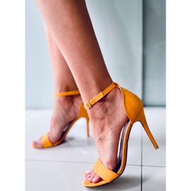 Sheila Sandales à talons hauts jaunes 1