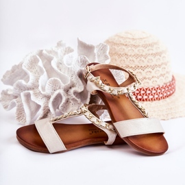 S.Barski Sandales Enfant Avec Boucle Beige Letto 2