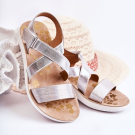 S.Barski Sandales Enfant Avec Velcro Silver Alise argent argent 1