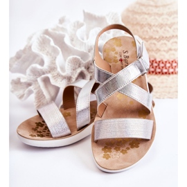 S.Barski Sandales Enfant Avec Velcro Silver Alise argent argent 2
