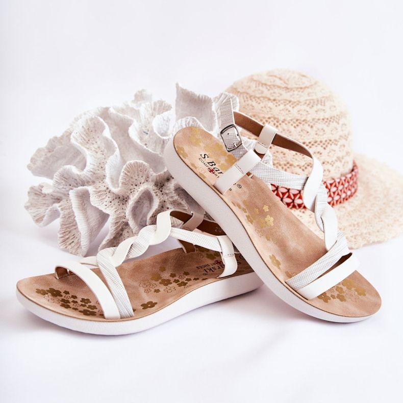 S.Barski Sandales Enfant Avec Boucle Blanc Dimmel 2