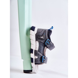 PE1 Sandales Confortables Enfant Gris Foncé Samell 4