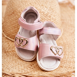 PE1 Sandales Enfant Avec Velcro Rose Catia ['rose'] 2