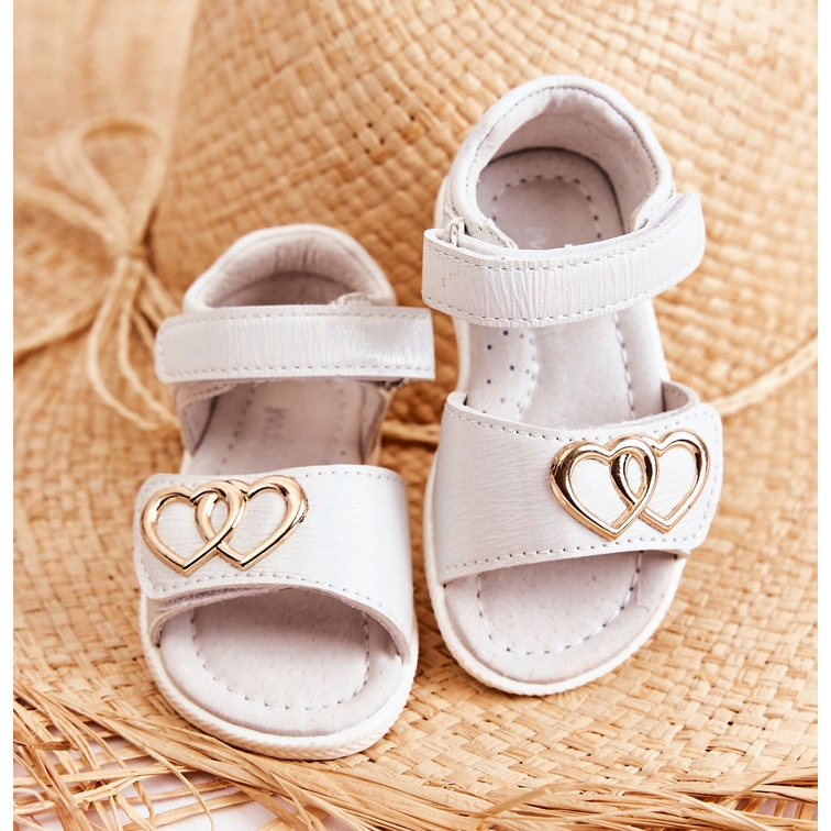 Sandales Enfant Catia Velcro Blanches 2