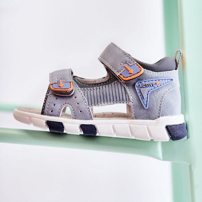 PE1 Sandales Confortables pour Enfants Gris Samell ['grise'] 2