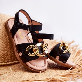 FR1 Sandales Enfant Avec Velcro Layra Noir ['le noir'] le noir 2