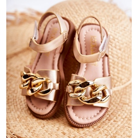 FR1 Sandales Enfant Avec Velcro Layra Doré ['d'or'] d'or 2