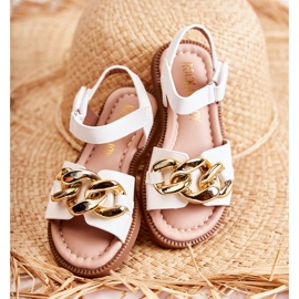 FR1 Sandales Enfant Avec Velcro Layra Blanc ['blanche'] blanche 2