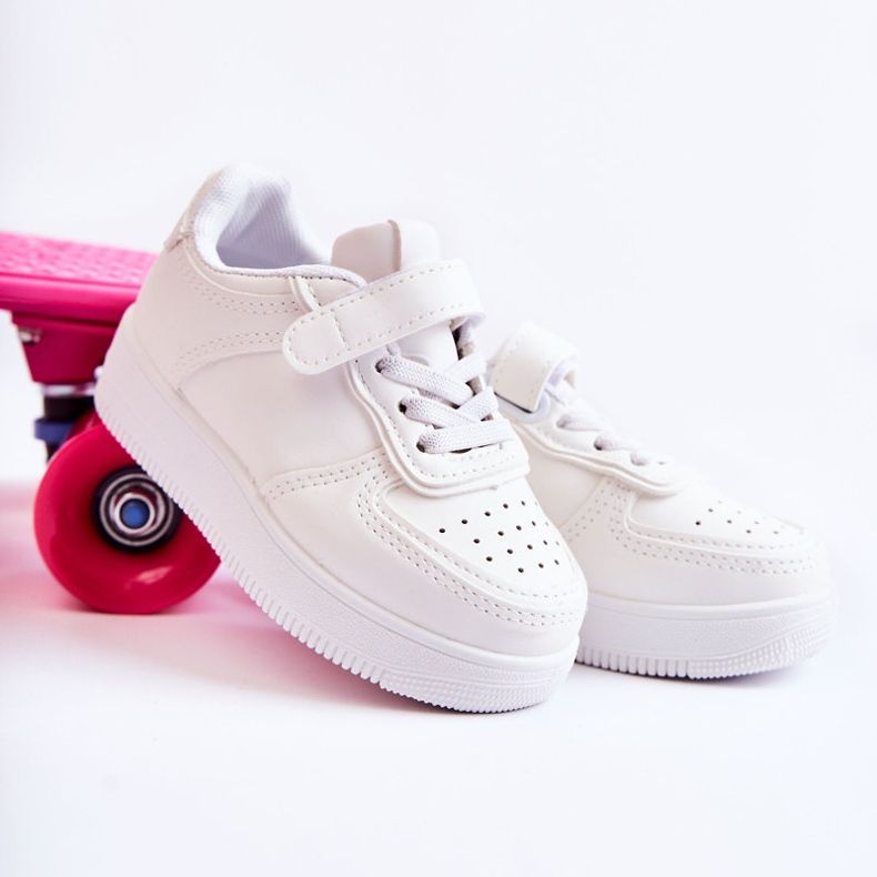 Chaussures Sport Enfant Avec Velcro Blanc Elike 1