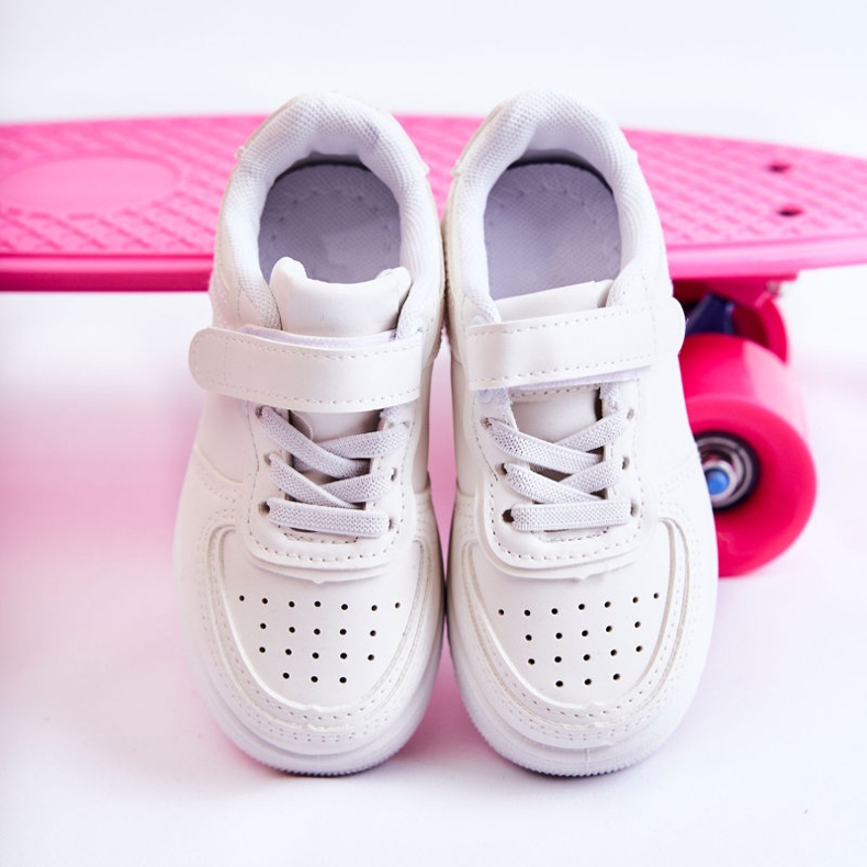 Chaussures Sport Enfant Avec Velcro Blanc Elike 2