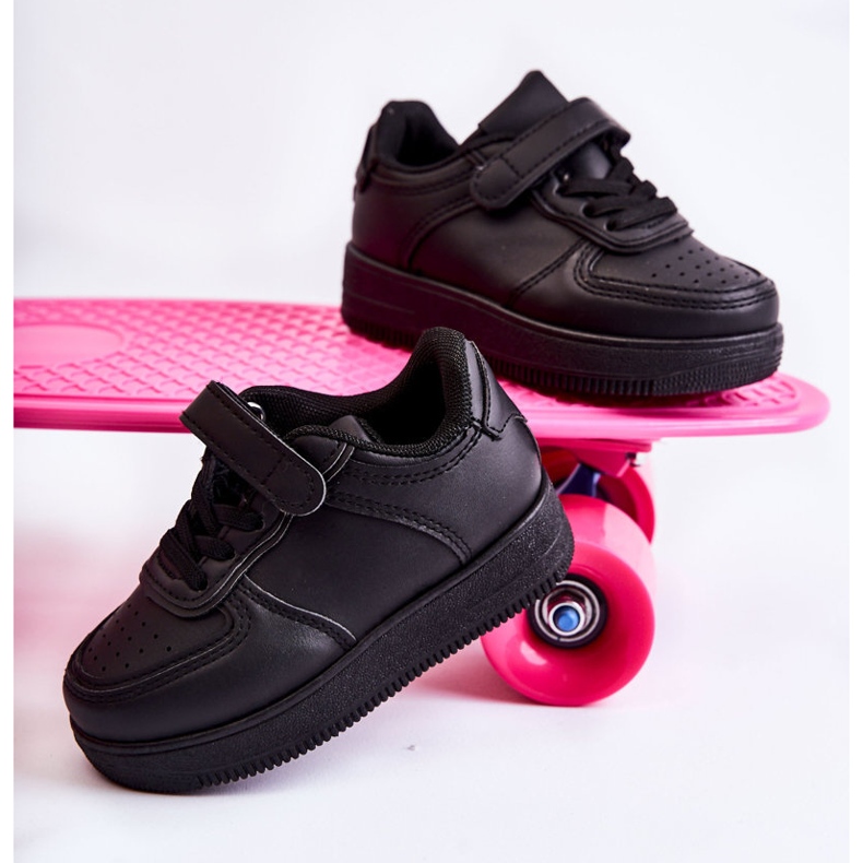 Chaussures Sport Enfant Avec Velcro Noir Elike le noir 2